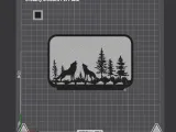 Wolf Forest Line Art Decor – 3D Printable Decoration-1