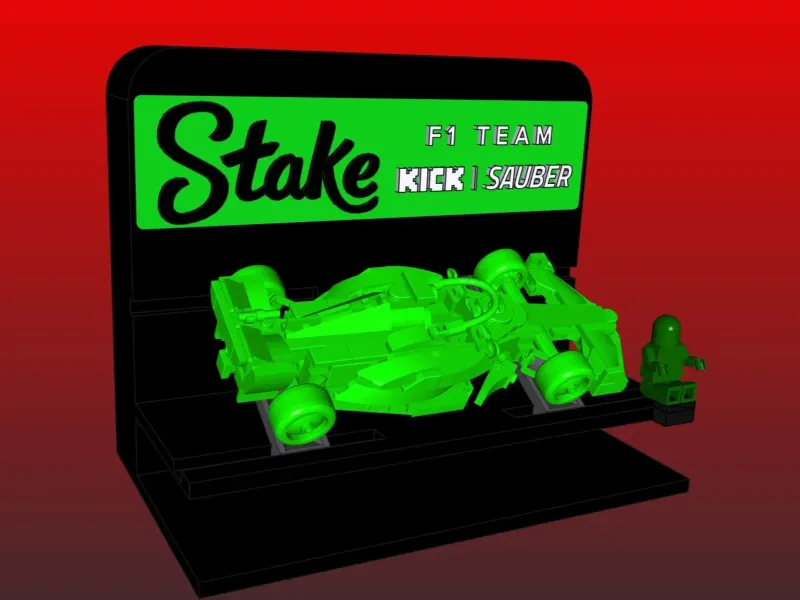 Lego F1 Speed Champions Display Stand Stake Kick Sauber Lv1