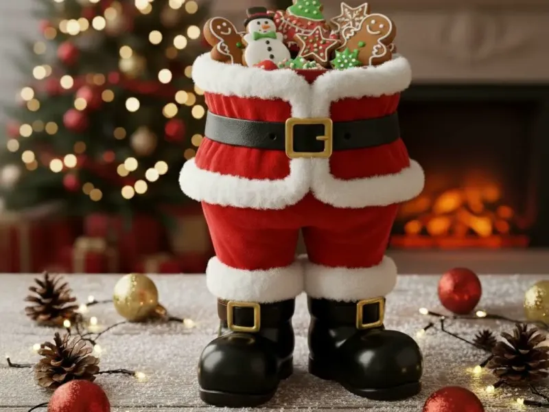 Santa's Legs - Storage Container - Christmas Decoration