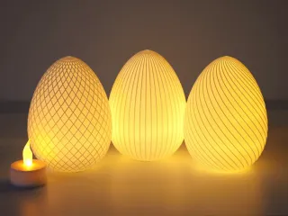 Easter Egg Tealight Lantern Set