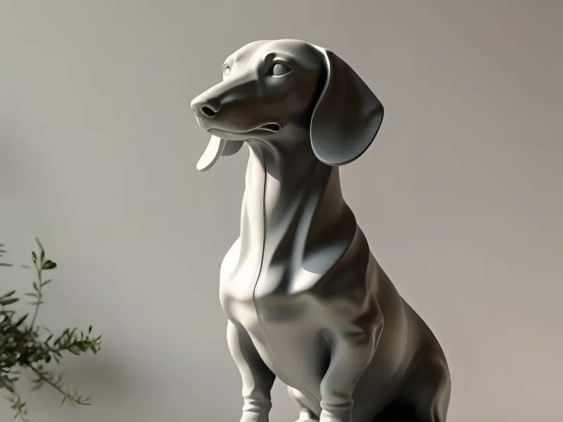 Minimalist Dachshund Figure/Teckel/Dog Sculpture