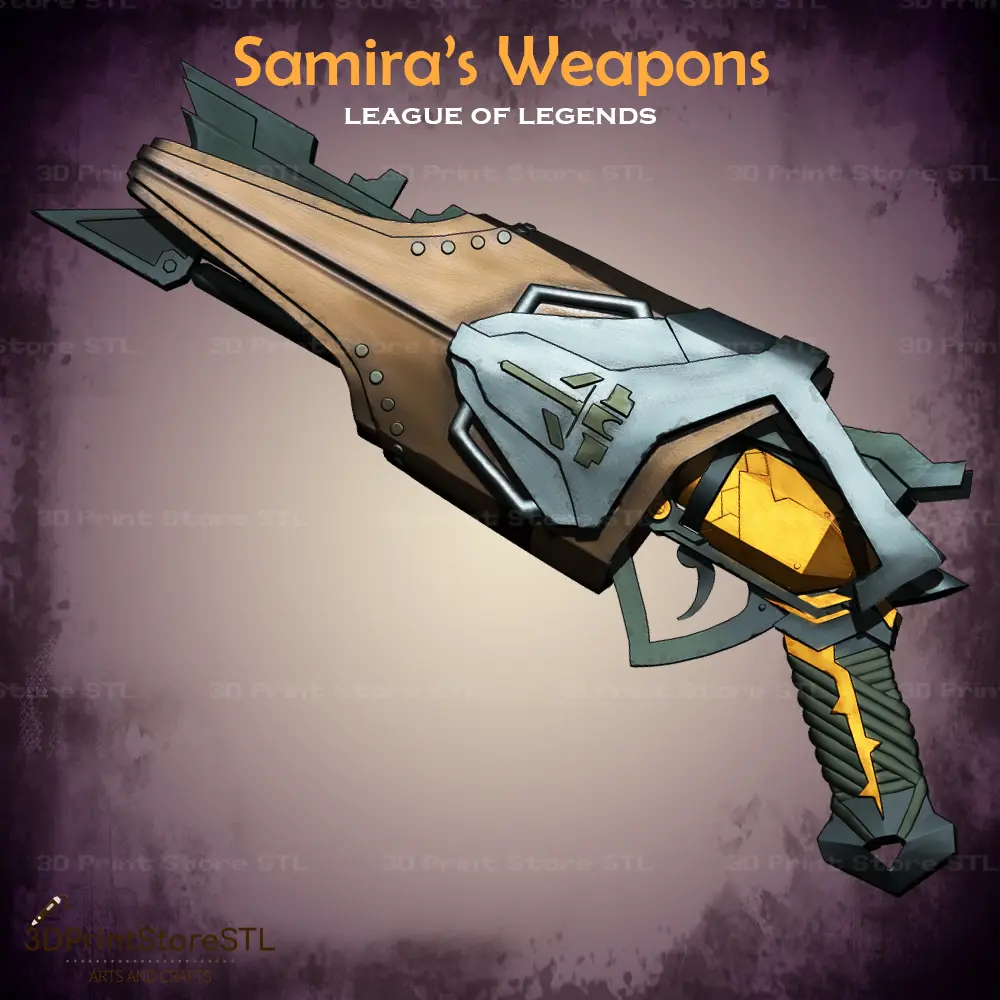 Samira Weapon Cosplay League of Legends - Archivo STL