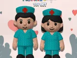 Cute Nurse Boy and Girl Couple – Knitted – Crochet-0