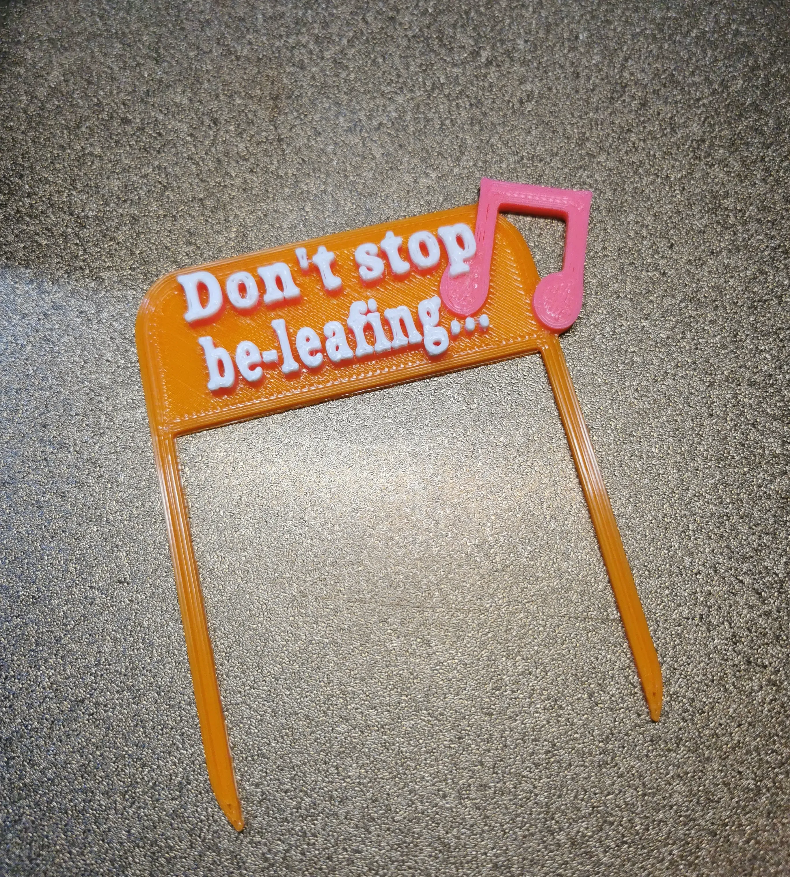 Don't Stop Be-Leafing - Funny Plant Pot Decoration