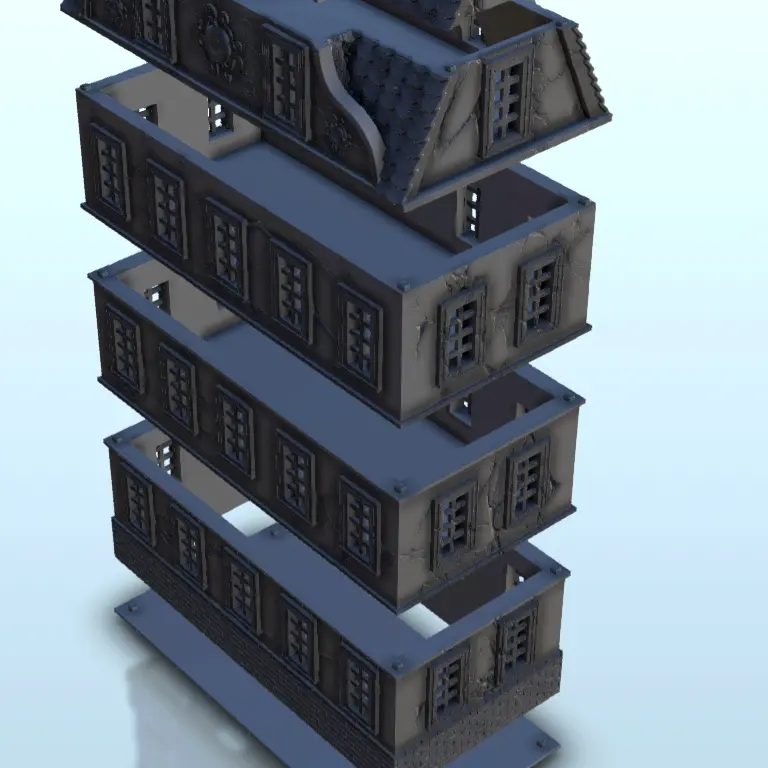 Barockes Haus 7 - Gelände WW2 Kulisse moderne Miniaturen