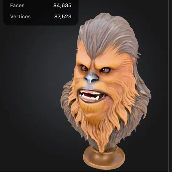 Star Wars Chewbacca bust/ head on stand