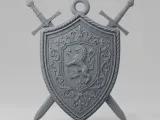 Key Chain design Medieval Shield-1