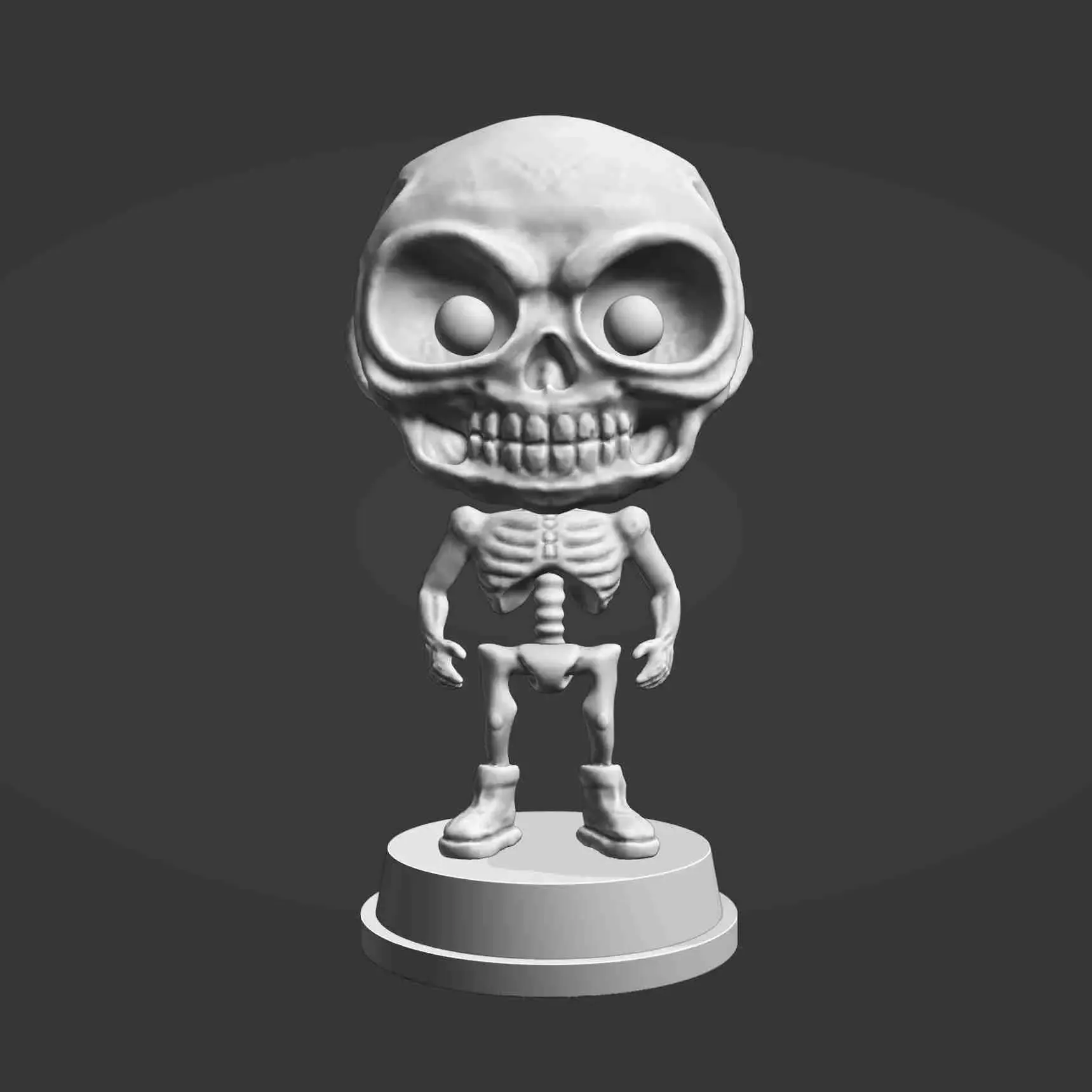 Big Skull Skeleton Figure
