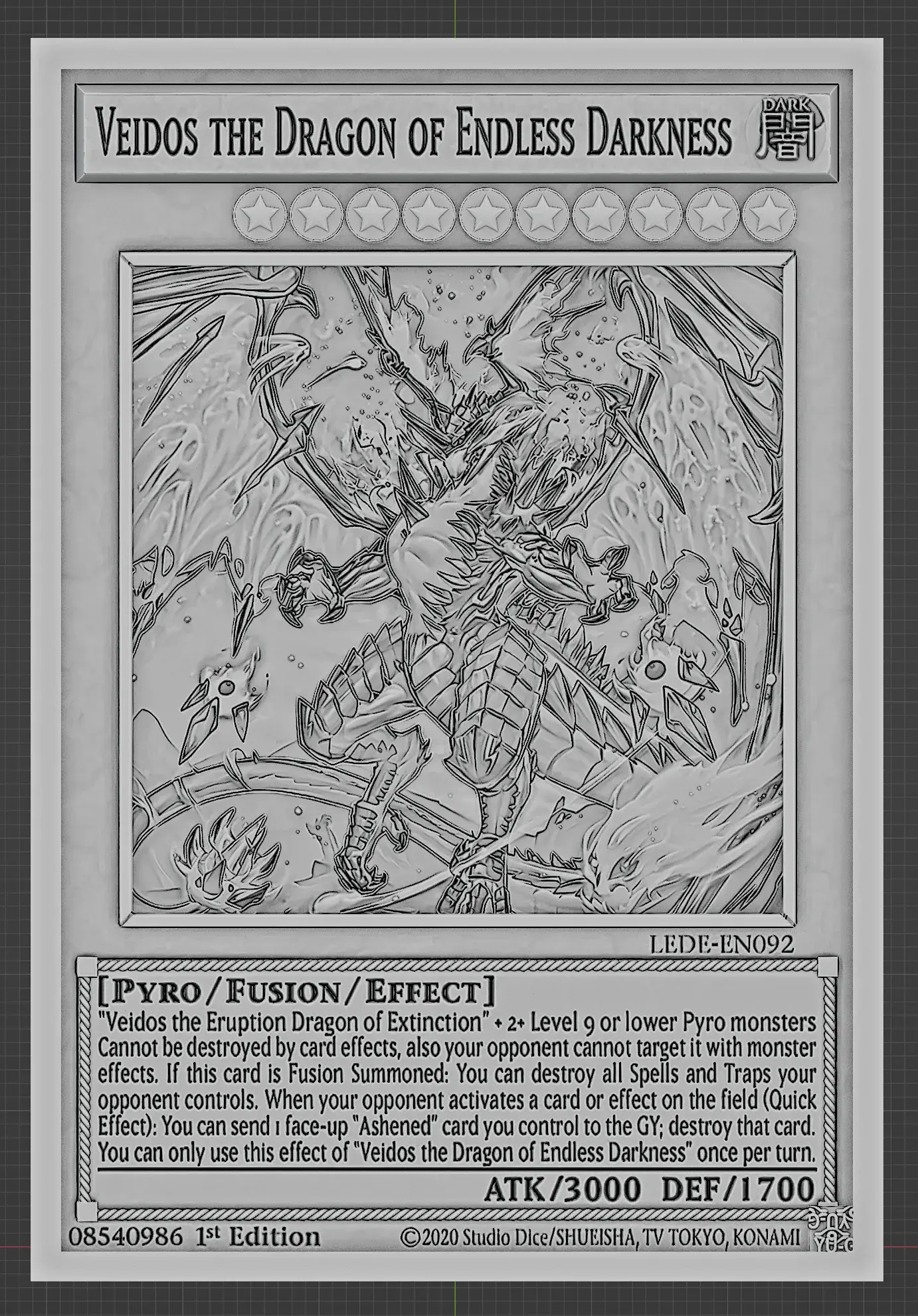 VEIDOS IL DRAGO DELLE TENEBRE INFINITE - YU-GI-OH!