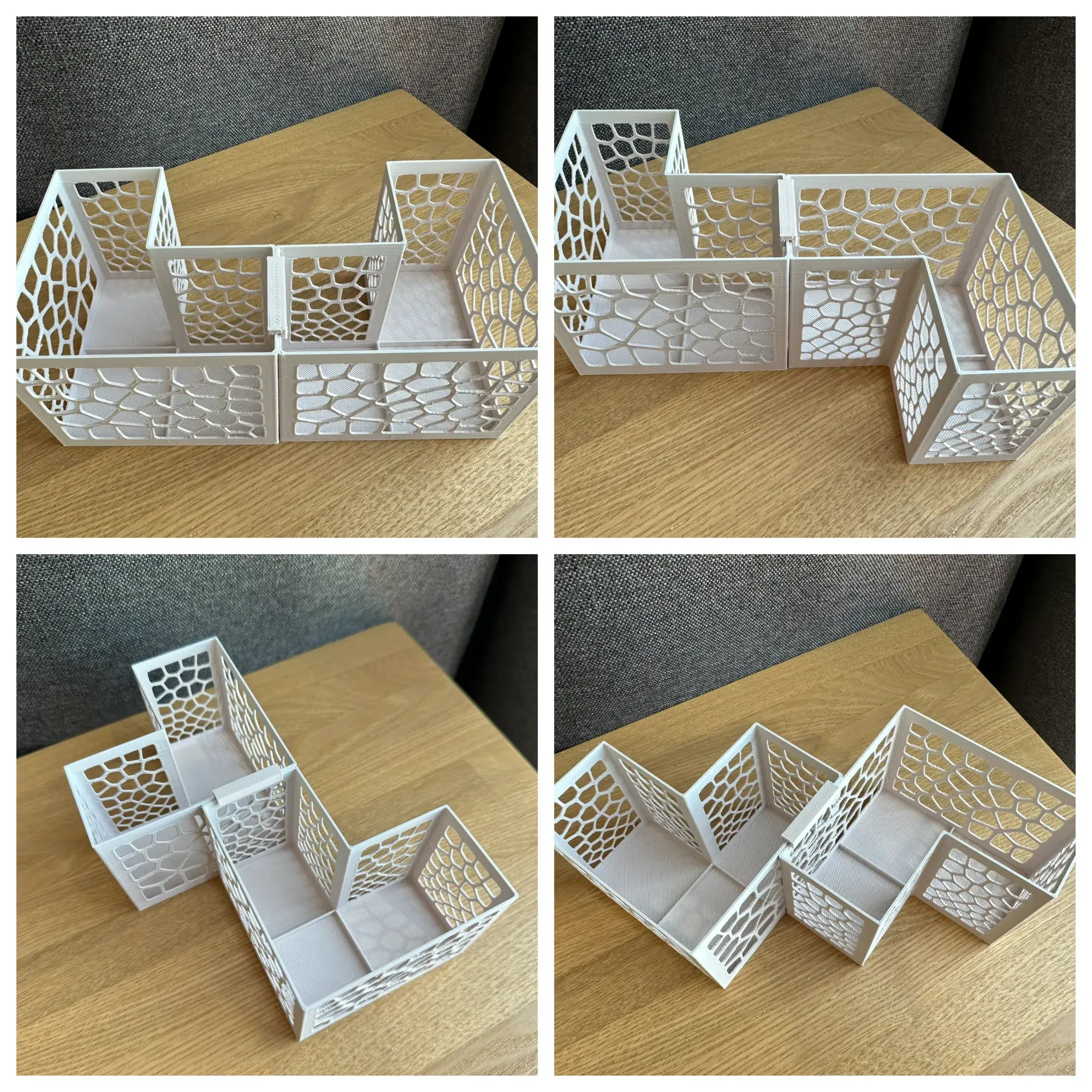 Modular organizer made of square heart boxes