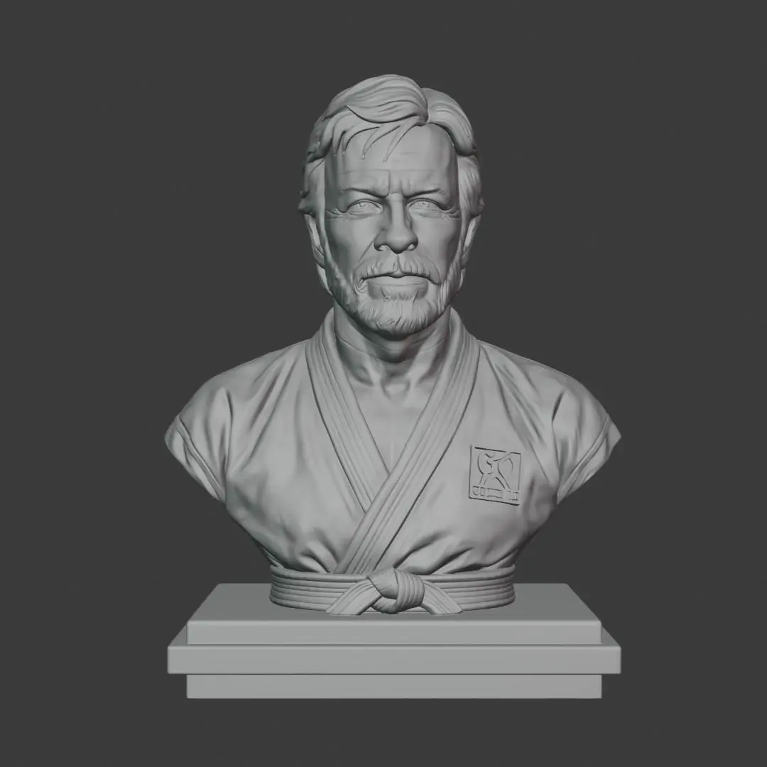 Chuck Norris Bust STL  High Detail Action Legend Sculpture