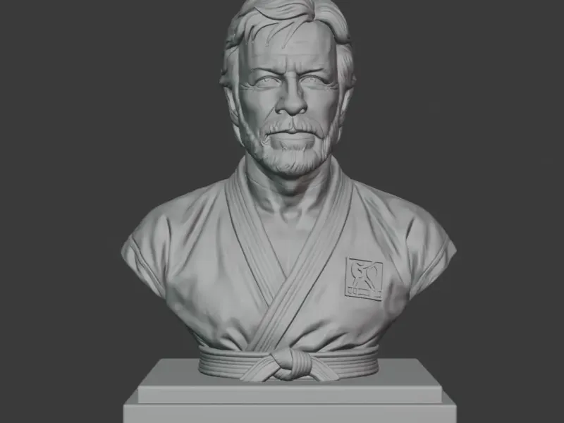 Chuck Norris Bust STL  High Detail Action Legend Sculpture