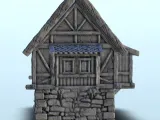 Medieval house in stone and wood with fireplace (1) - miniat-5