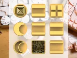 Ceramic Clay Stamp Set – Frames & Shapes (9 Stamps, 20 mm)-0