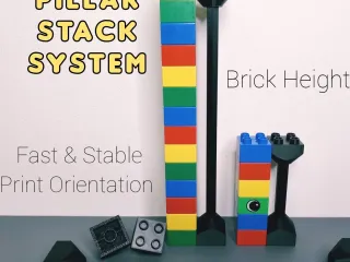Pillar Stack System - Duplo Bricks Compatible