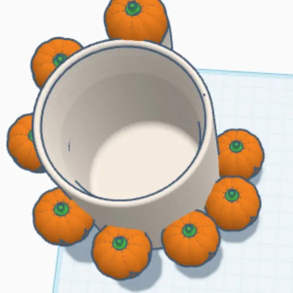 Halloween pumpkin mug