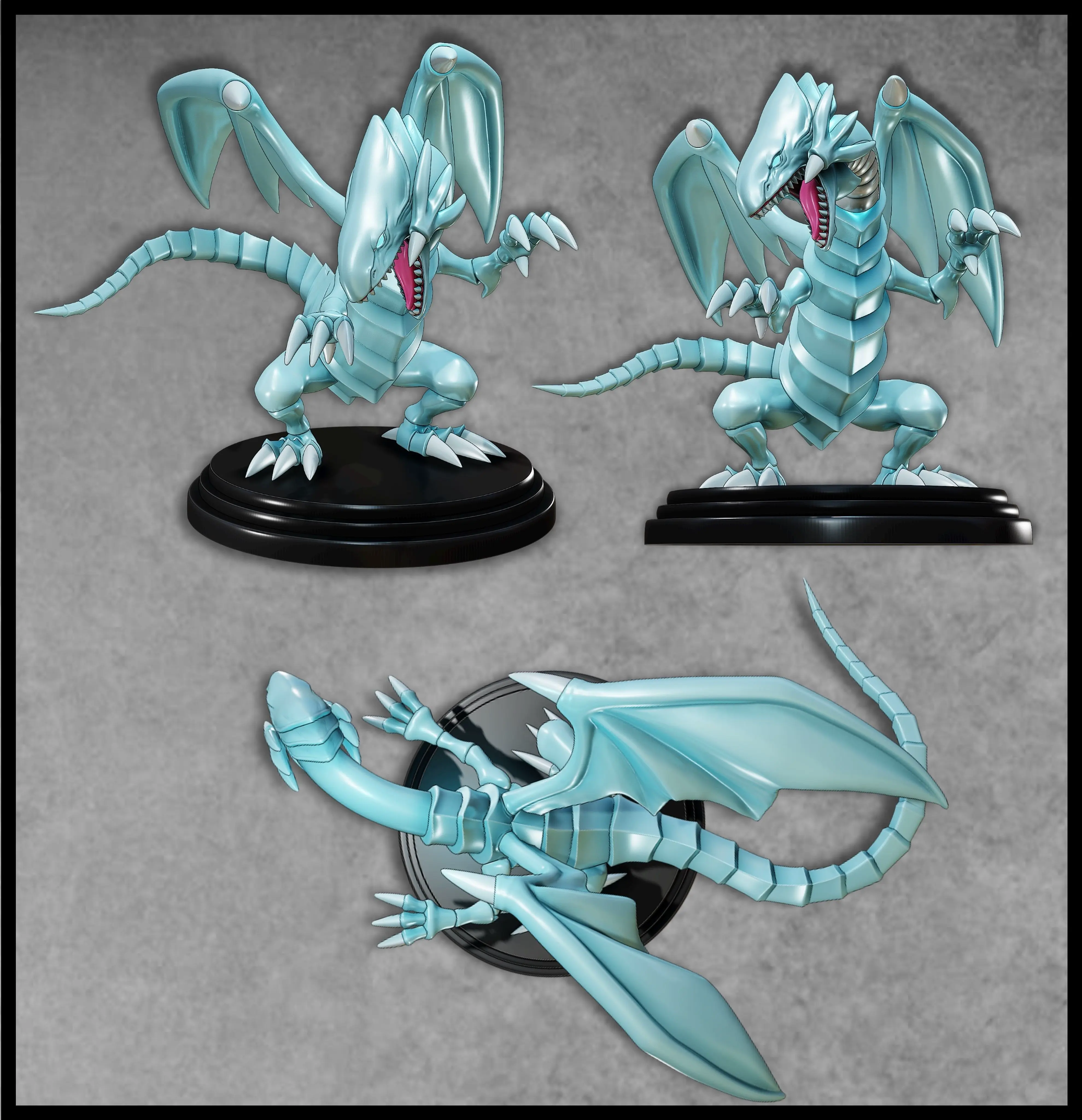 BLAUÄUGIGER WEISSER DRACHE FIGUR 2 - YUGIOH