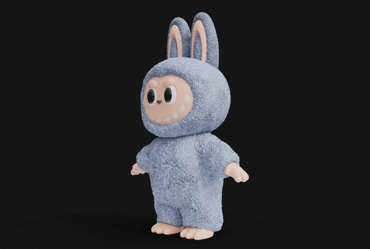 Labubu figurine Fan Art Satue and Keychain