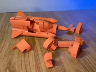 Rocket Puzzle – 21 Piece Interlocking Model