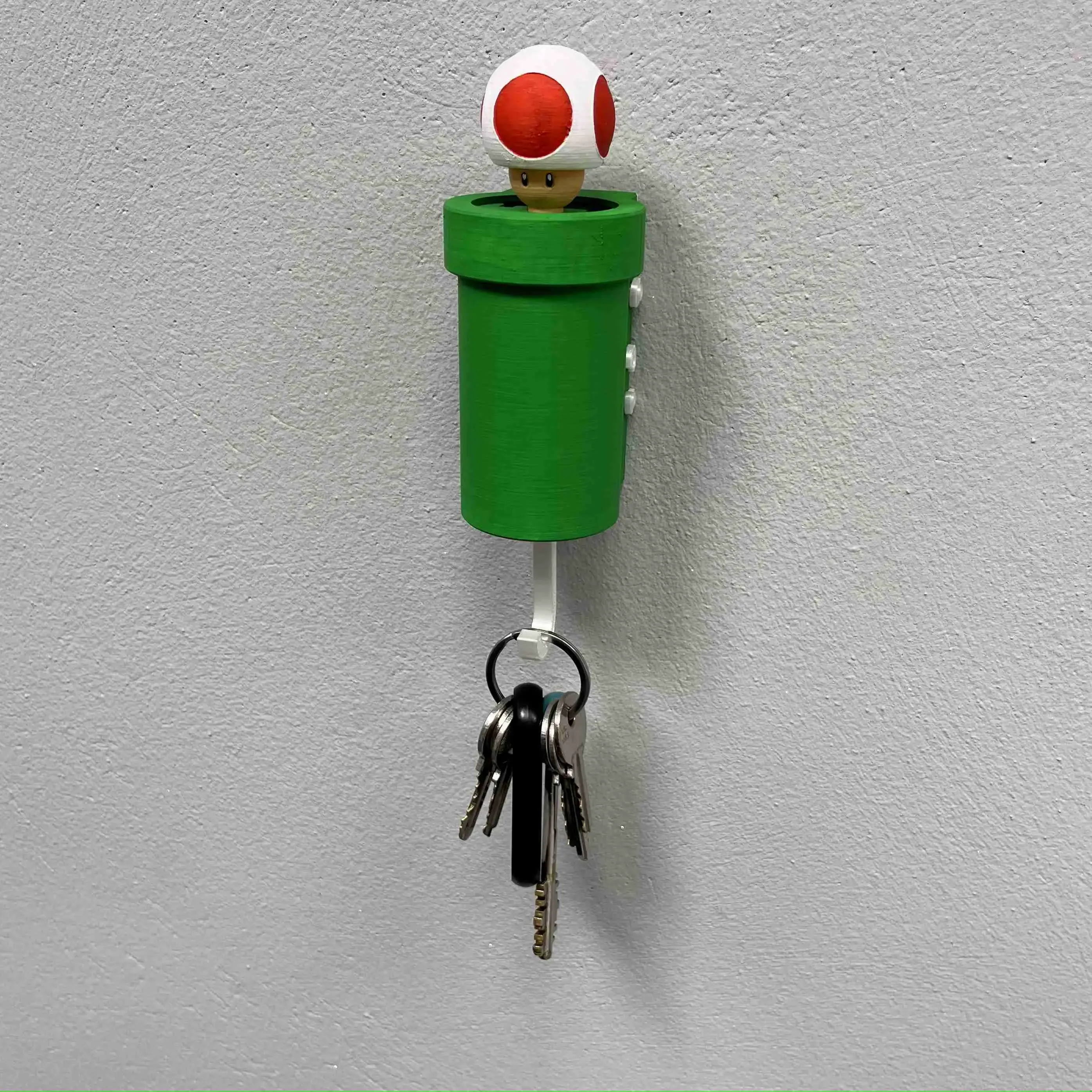TOAD KEY HANGER SUPER MARIO WALL MOUNTED for HOME FAMILY
