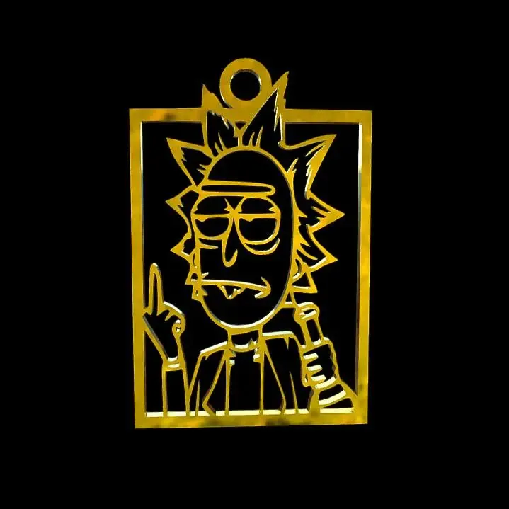 🌀🧪 Rick Keychain – Rick and Morty