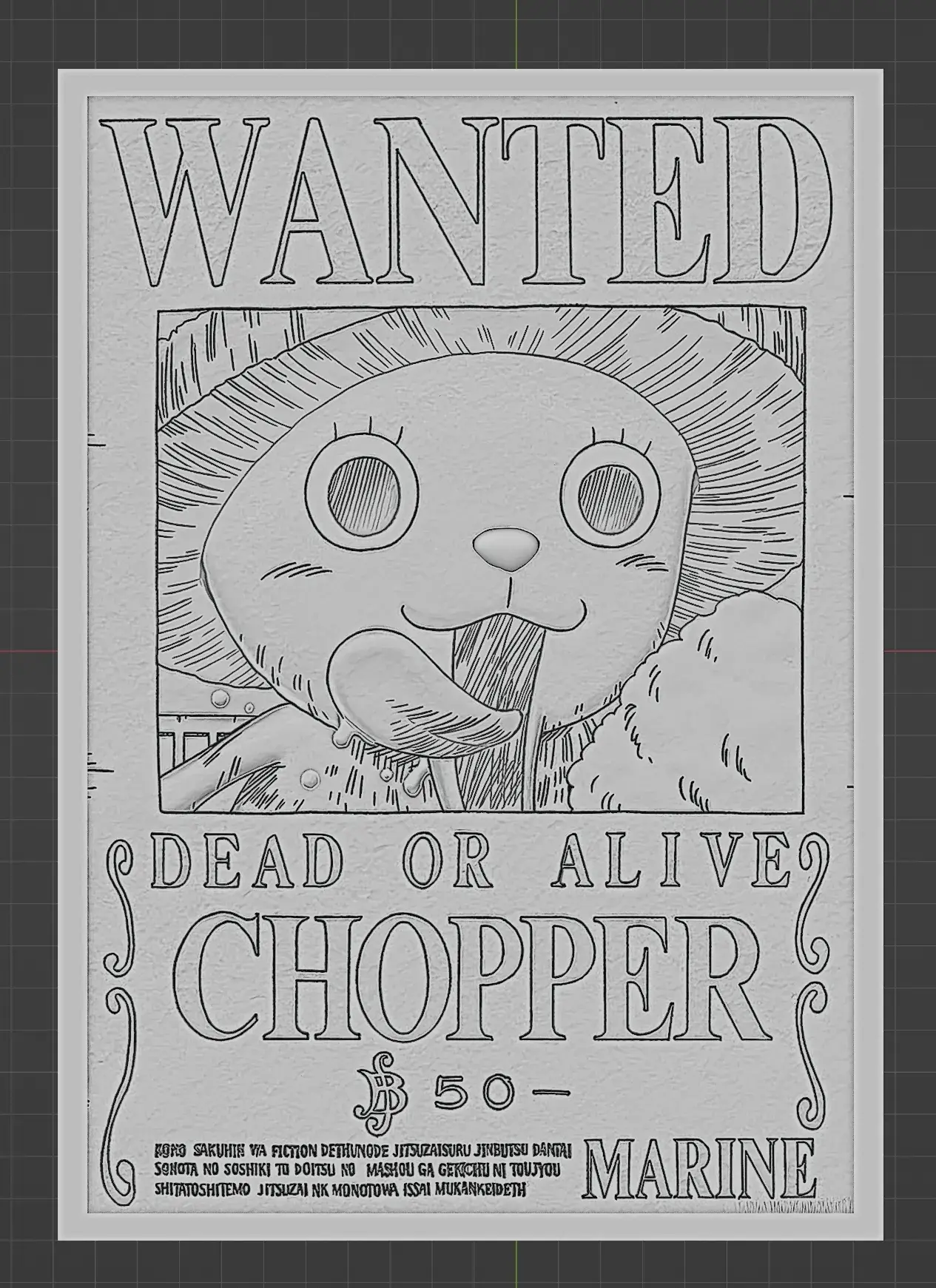 chopper wanted poster - onepiece