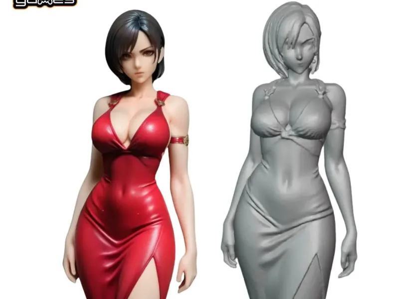 Ada Spy Girl Classic Red Dress - High Detail Secret Agent 3D