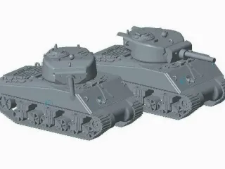 Calliope and 76 Sherman tanks