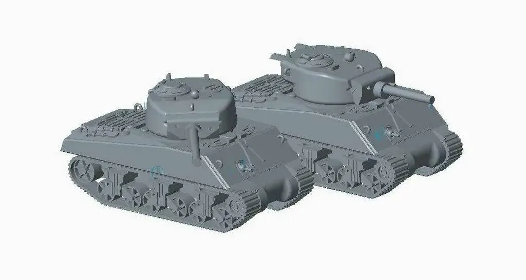 Calliope and 76 Sherman tanks