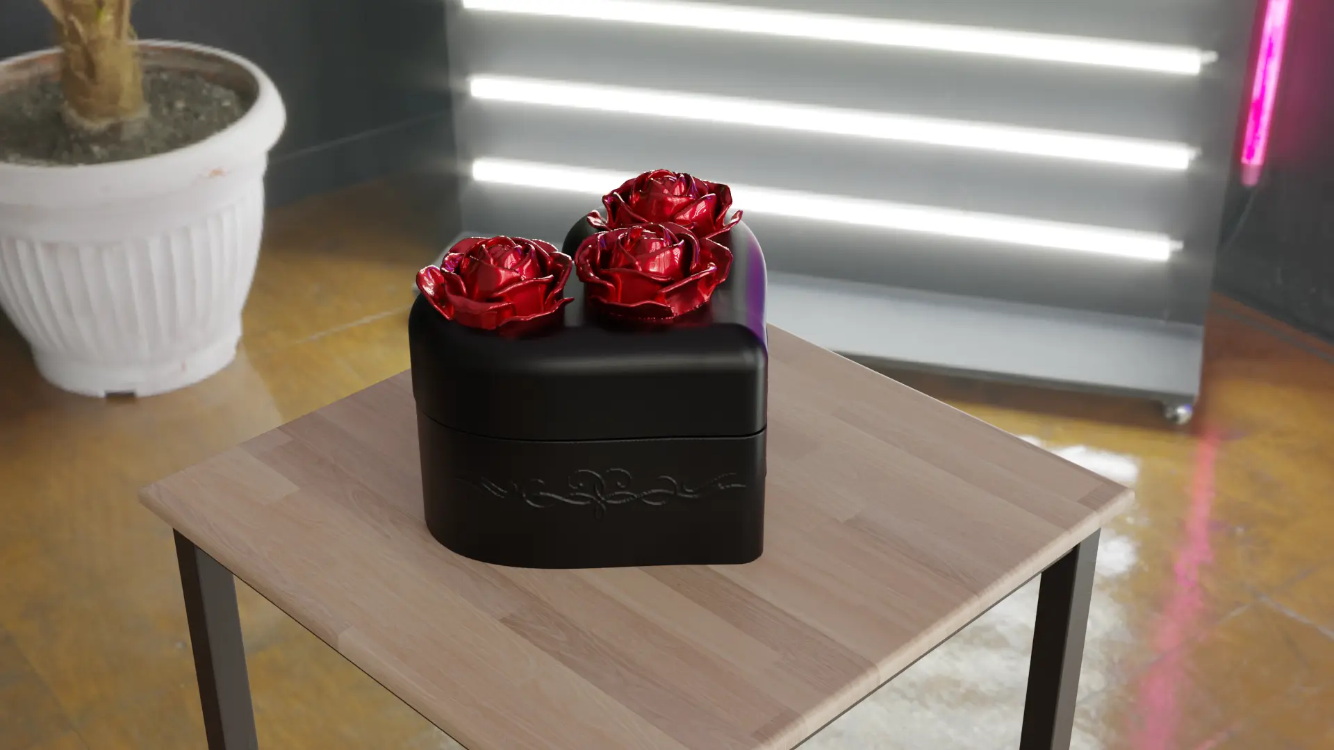 Heart-shaped Rose Box
