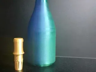 New Years Champagne bottle with shootable cork