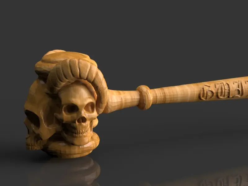 Hammer with scull. weapon