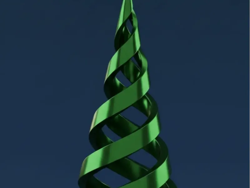 Arvore de natal espiral minimalista