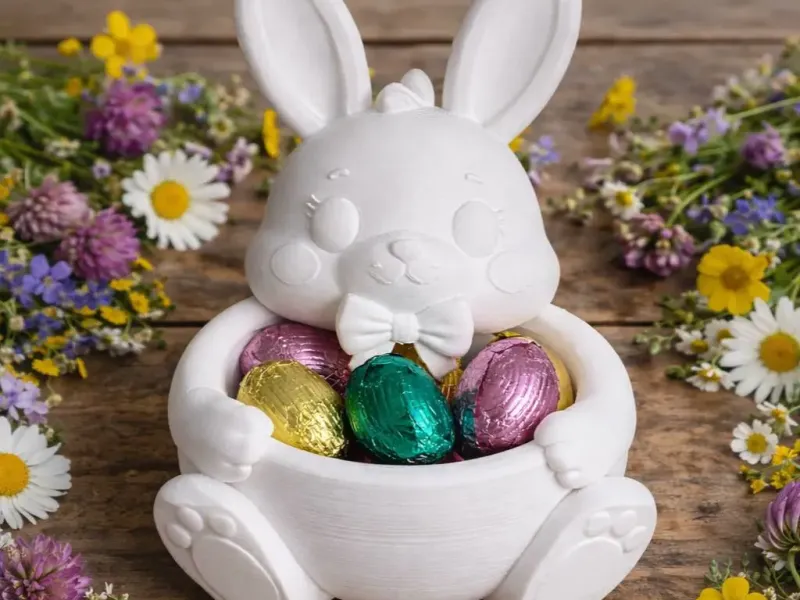 Easter Bunny with Bowl