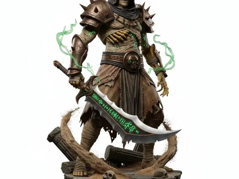 Exposed Skeleton Mummy Warlord
