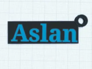 Aslan Name keychain