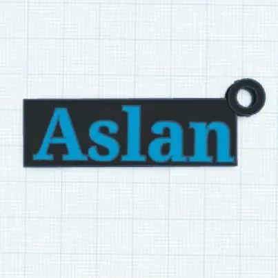 Aslan Name keychain