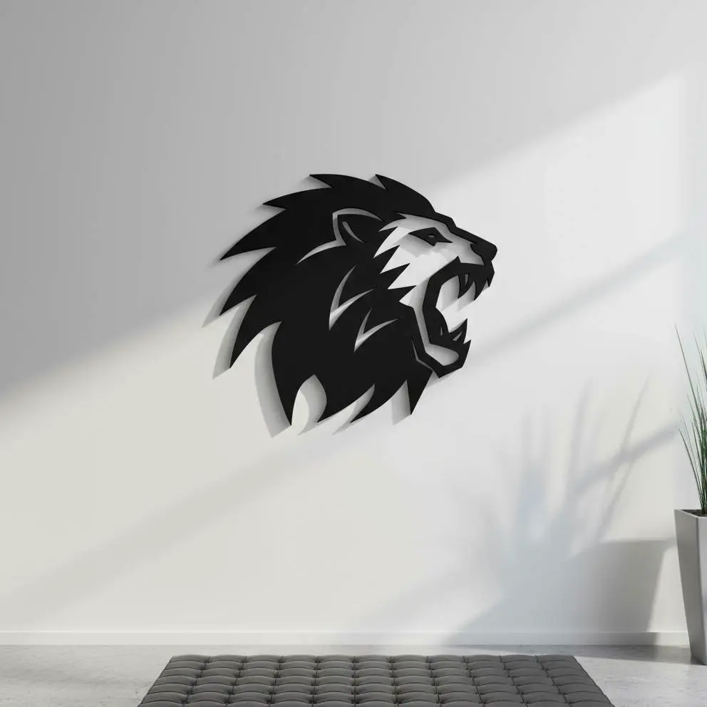 Roaring Lion – Aggressive Crest Silhouette