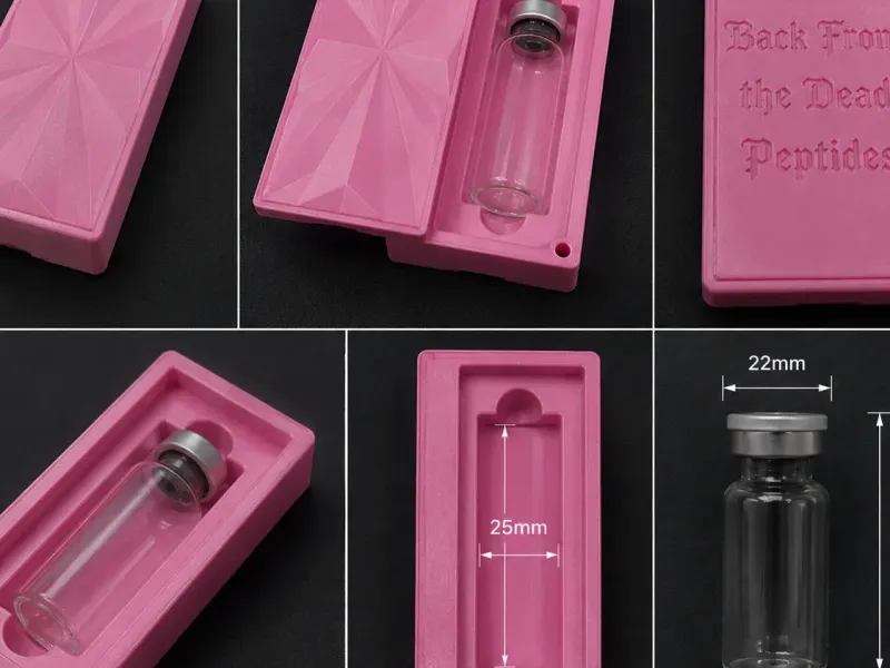 10 engravable vial case with sliding lid