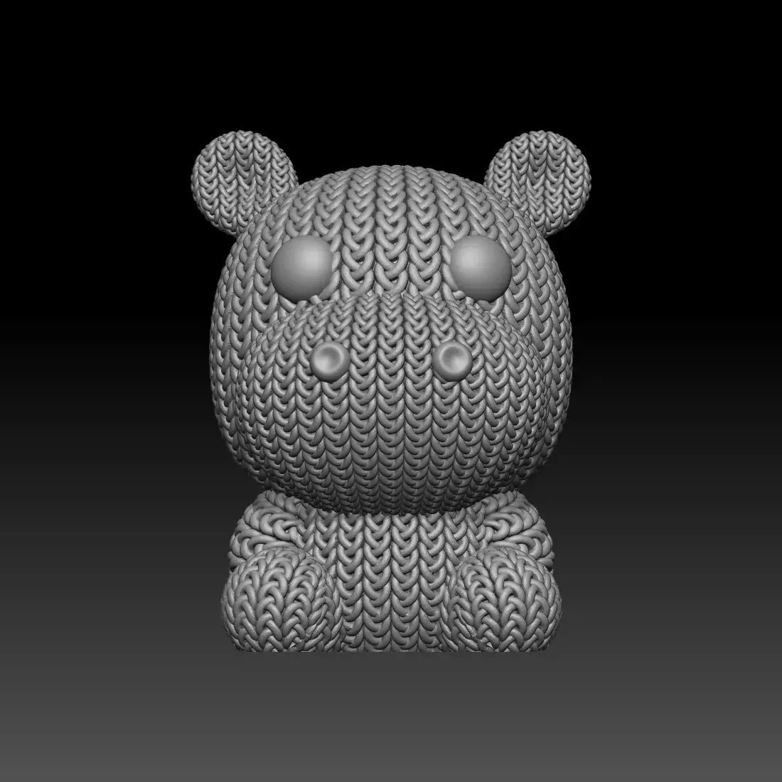 Knitted Hippo