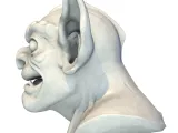 Dark Gargoyle Head Sculpture – Fantasy Monster Model-2