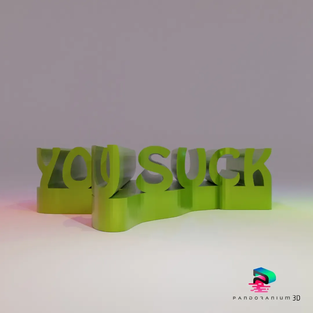 3D WORD SHAPE - YOU SUCK