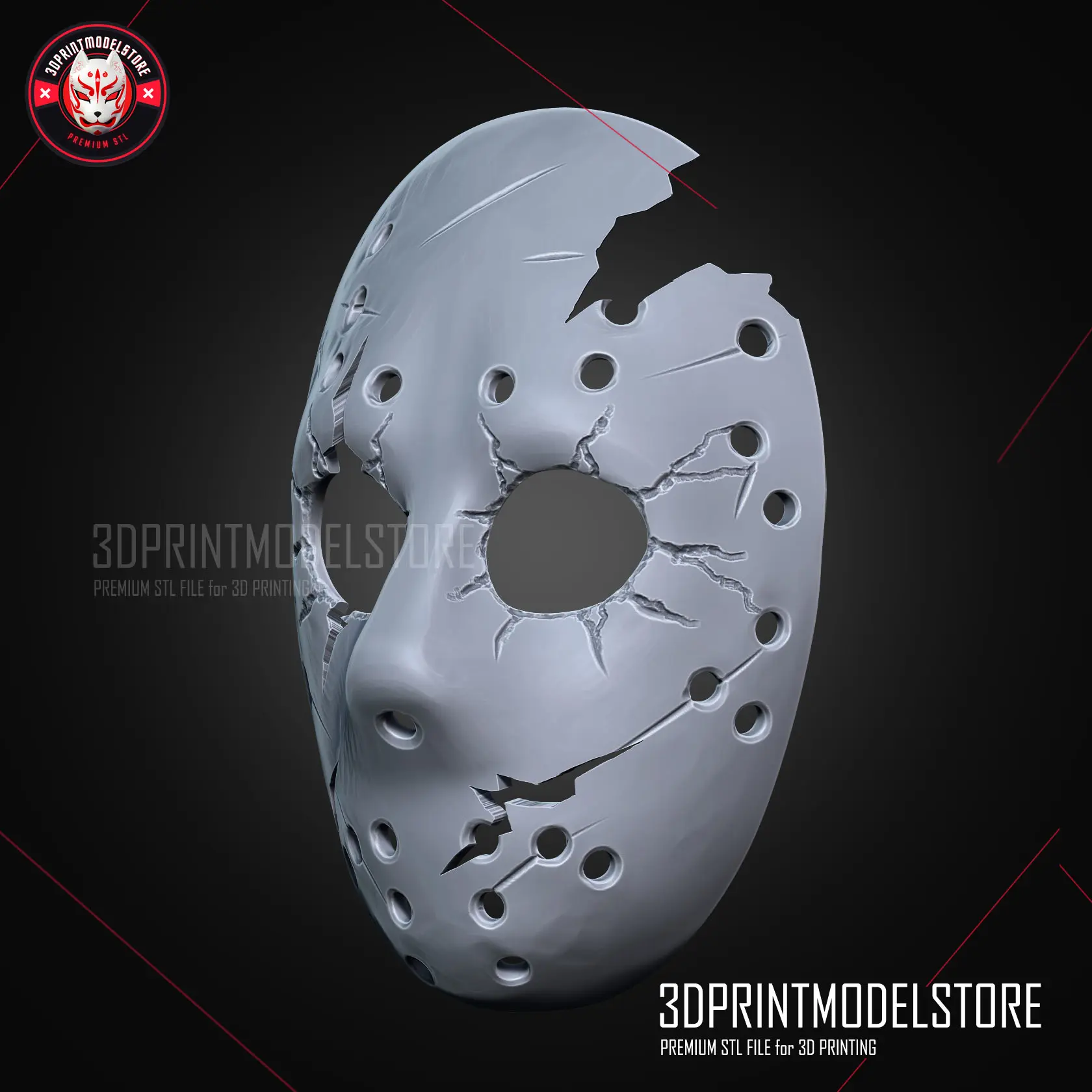 Masca lui Jason Friday The 13th Broken Halloween 3D Print Model