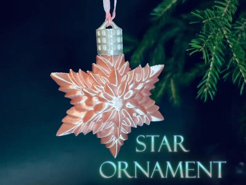 Coleção de enfeites de estrela para árvore de Natal 2025
