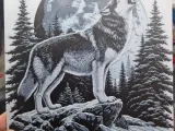 Wolf Hueforge - Wolf/Moon-1