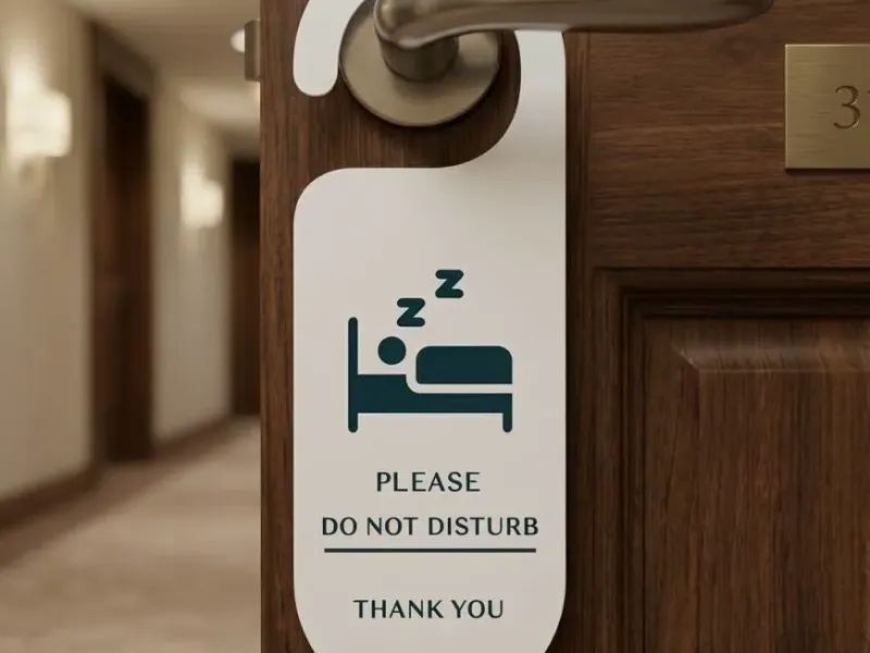 Hanging Card - "Do not disturb"
