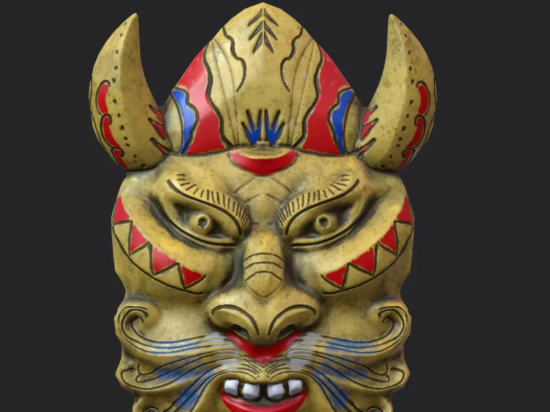Vietnamese Traditional Mask 3D file STL 03