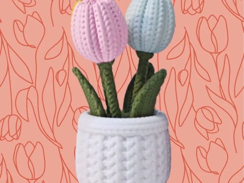 Adorno tulipan efecto tejido |  Woven effect decoration
