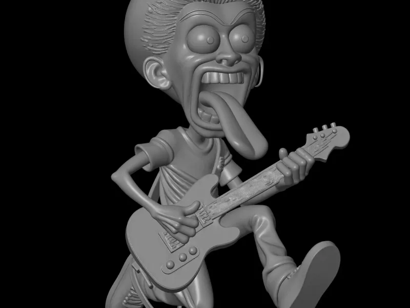 ロッカーギタリストの少年