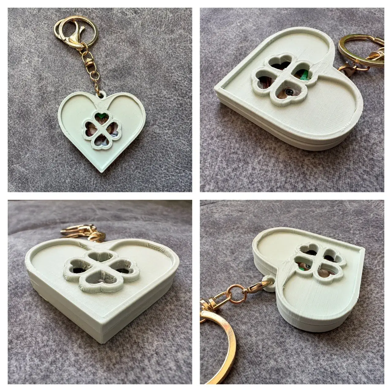 Heart photo keychain
